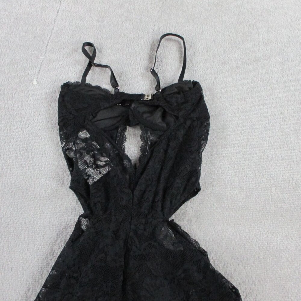 Outcast Everly Jumpsuit Black Womens Small Lace One Piece Party Flare Wide Leg - Picture 6 of 13